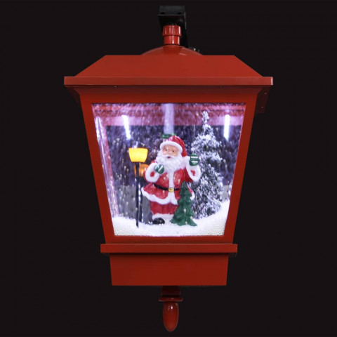 Lampe murale de Noël lumières LED et Père Noël Rouge 40x27x45cm