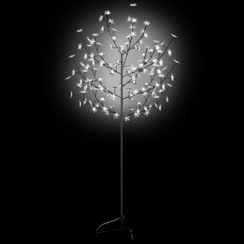 Sapin de Noël 120 LED blanc froid Cerisier en fleurs 150 cm