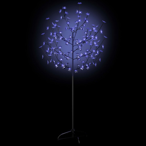 Sapin de Noël 120 LED bleu Cerisier en fleurs 150 cm