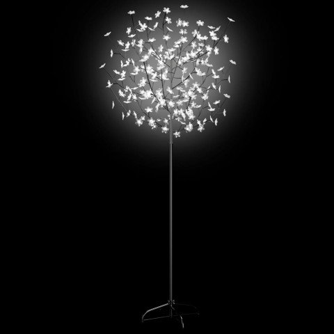 Sapin de Noël 200 LED blanc froid Cerisier en fleurs 180 cm