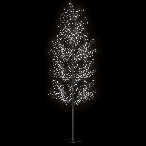 Sapin de Noël 1200 LED blanc froid Cerisier en fleurs 400 cm