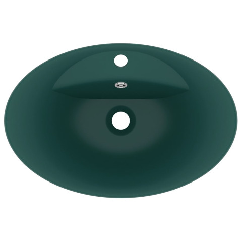 Lavabo ovale à trop-plein - 58,5x39 cm céramique - Couleur au choix