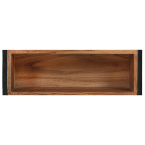 Jardinière 60x20x68 cm bois massif d'acacia