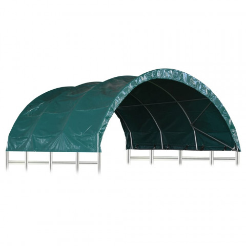 Tente pour bétail pvc 3,7x3,7 m vert