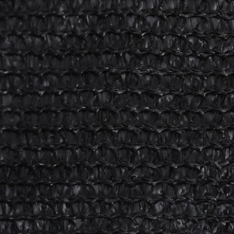 Voile toile d'ombrage parasol 160 g/m² pehd 4 x 5 x 6,8 m noir 