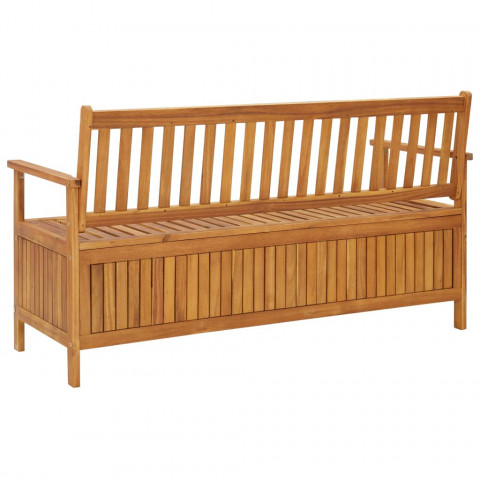 Banc de rangement de jardin 148 cm bois d'acacia solide