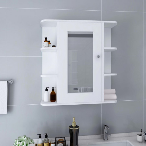 Armoire à miroir de salle de bain 66x17x63 cm mdf - Couleur au choix