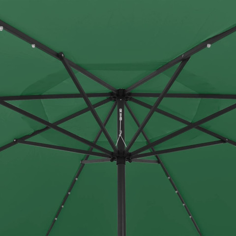 Parasol d'extérieur avec led et mât en métal 400 cm - Couleur au choix
