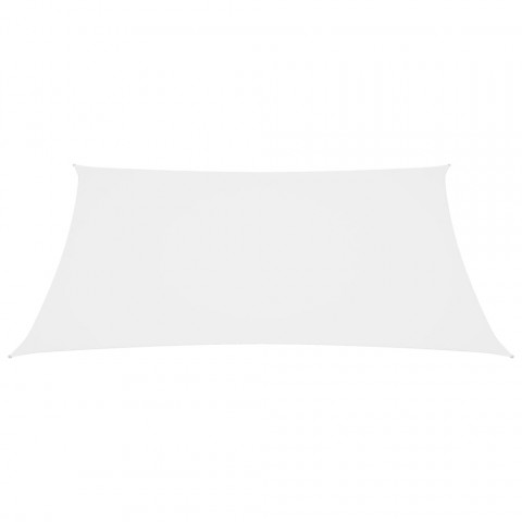 Voile de parasol tissu oxford rectangulaire 5x7 m blanc