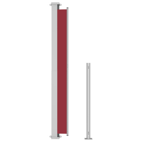 Auvent paravent store brise-vue latéral rétractable de patio jardin terrasse balcon protection visuelle écran 180 x 300 cm rouge helloshop26 02_0007333