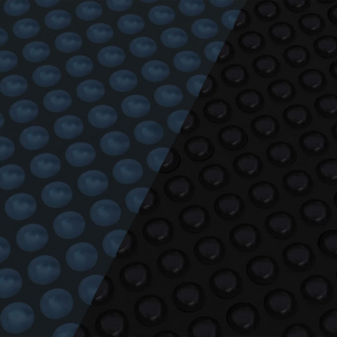 Film solaire de piscine flottant pe 1000x500 cm noir et bleu