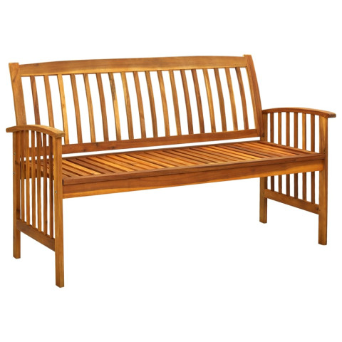 Banc de jardin meuble de patio d'extérieur terrasse avec coussin 147 cm bois d'acacia massif - Couleur au choix
