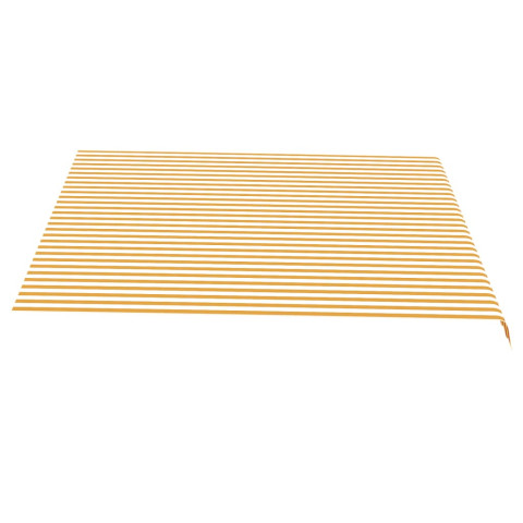 Tissu de remplacement pour auvent jaune et blanc 4x3,5 m