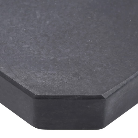 Plaque de poids de parasol noir granite carré 25 kg