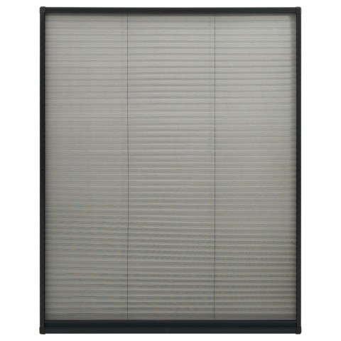 Moustiquaire plissée à fenêtre aluminium - Couleur et dimensions au choix