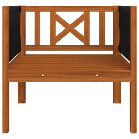 Chaise de jardin avec coussin bois d'acacia solide