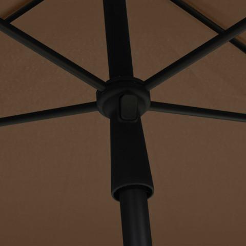 Parasol de jardin avec mât 210x140 cm taupe
