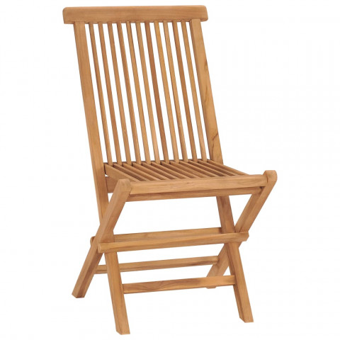 Chaises de jardin pliables 2 pcs bois de teck massif