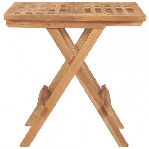 Table pliable de jardin 50x50x50 cm bois de teck solide