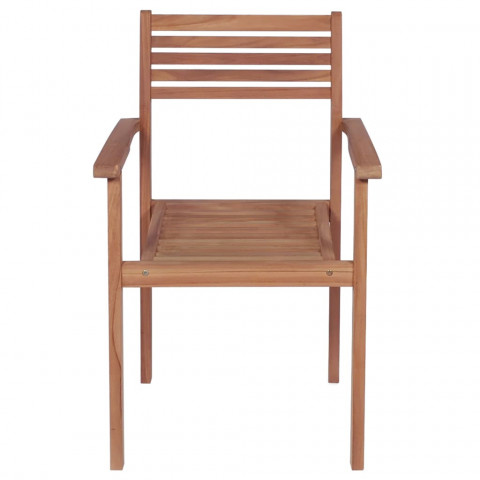 Chaises de jardin 2 pcs avec coussins crème bois de teck massif