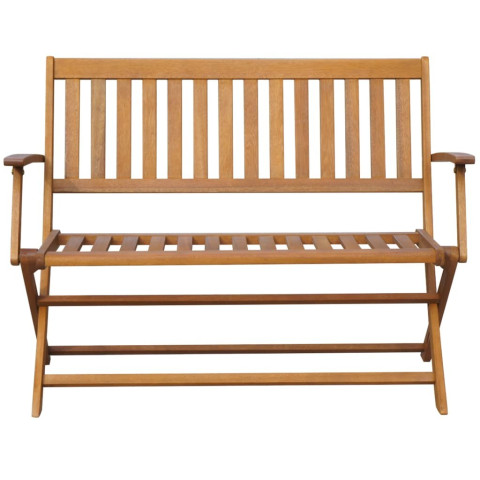 Banc de jardin d'extérieur terrasse avec coussin 120 x 60 x 89 cm bois d'acacia massif - Couleur au choix