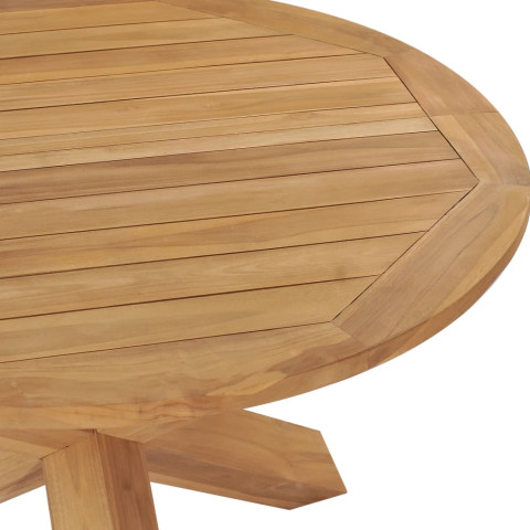 Table à dîner de jardin ø110x75 cm bois de teck massif