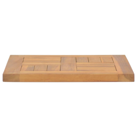 Dessus de table carré 40x40x2,5 cm bois de teck massif