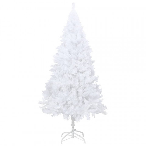 Arbre de noël artificiel avec branches épaisses blanc 120cm pvc