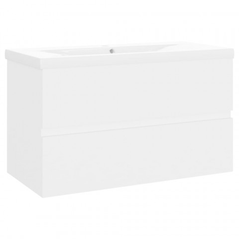 Armoire avec lavabo intégré blanc aggloméré