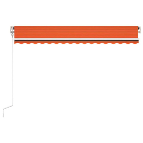 Auvent rétractable automatique 450x350 cm orange et marron