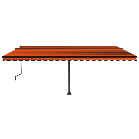 Auvent automatique sur pied 500x350 cm orange/marron