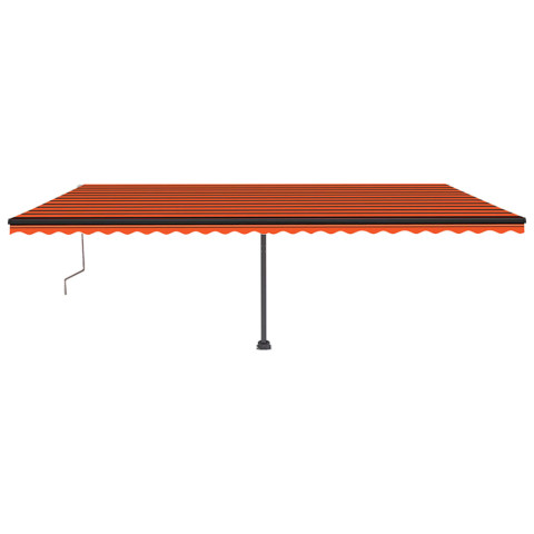 Auvent automatique sur pied 600x350 cm orange/marron