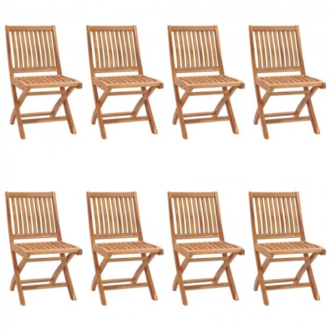 Chaises pliables de jardin bois de teck solide - Nombre de places au choix