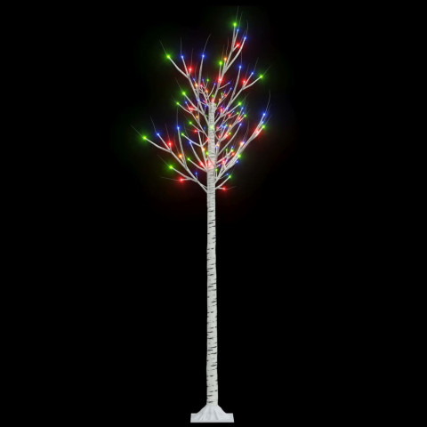 Sapin de noël 180 led colorées saule 1,8 m int/ext