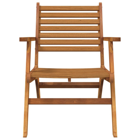 Chaises de jardin 2 pcs bois d'acacia solide