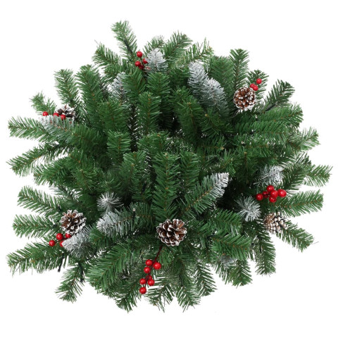  Arbre de Noël artificiel pré-éclairé d'allée vert 40 cm PVC