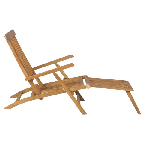 Lot de chaises de terrasse avec repose-pied bois de teck solide helloshop26 02_0011901