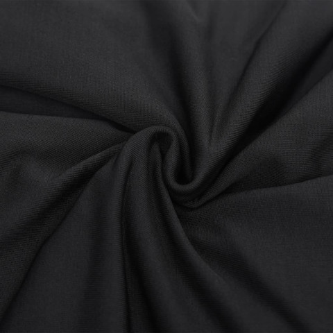 Housse extensible de canapé 2 places noir jersey de polyester