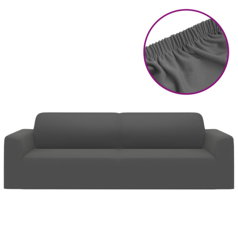 Housse extensible de canapé 2 places jersey polyester - Couleur au choix