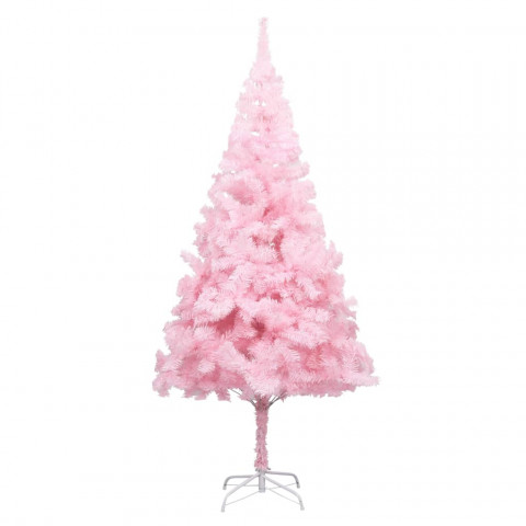  Arbre de Noël artificiel avec LED et boules Rose 240 cm PVC