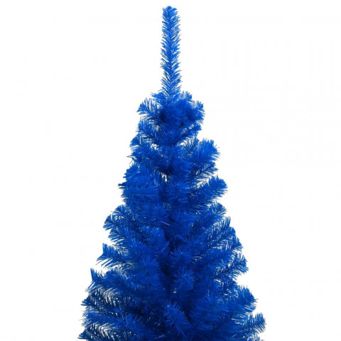 Arbre de noël artificiel avec led et boules bleu 120 cm pvc