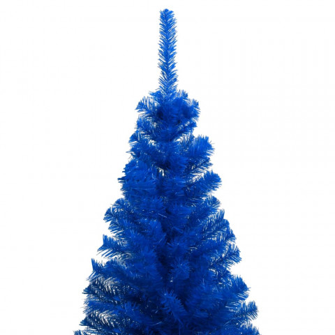  Arbre de Noël artificiel avec LED et boules Bleu 150 cm PVC