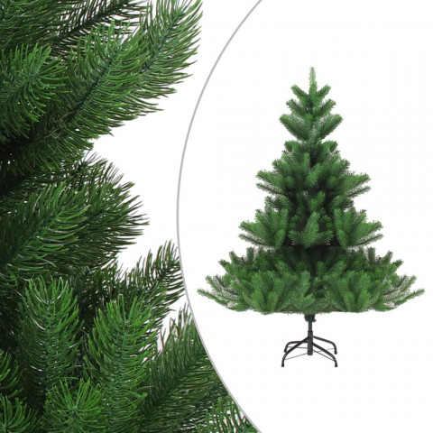  Sapin de Noël artificiel Nordmann avec LED et boules Vert 120cm