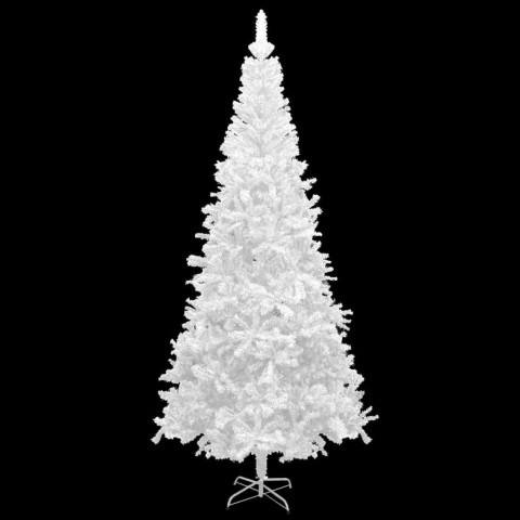  Arbre de Noël artificiel avec LED et boules L 240 cm Blanc