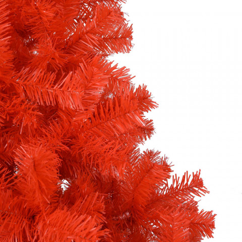 Arbre de noël artificiel avec led et boules rouge 150 cm pvc