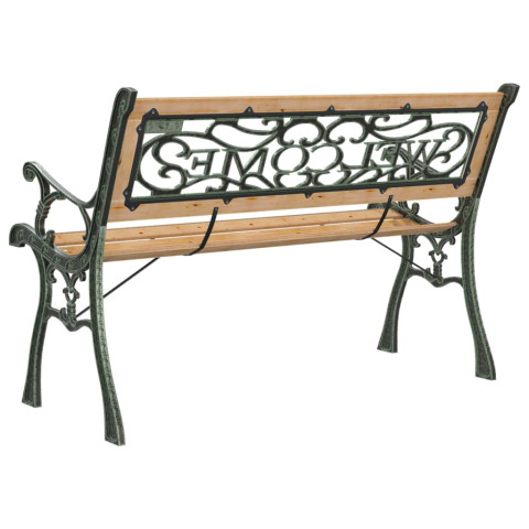 Banc de jardin meuble de patio d'extérieur terrasse 122 x 51 x 73 cm bois de sapin massif 