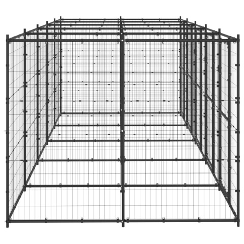 Chenil extérieur cage enclos parc animaux chien extérieur acier 12,1 m²  02_0000378