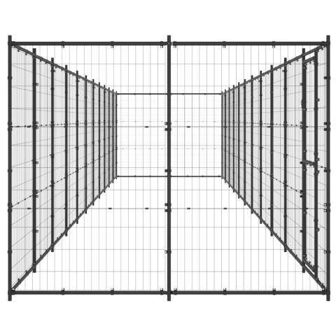 Chenil extérieur cage enclos parc animaux chien d'extérieur pour chiens acier 26,62 m²  02_0000368