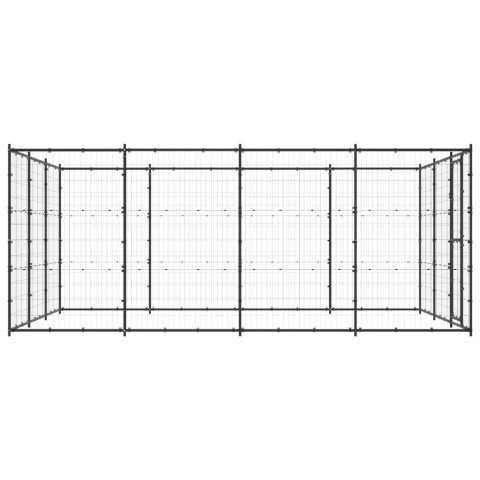 Chenil extérieur cage enclos parc animaux chien extérieur acier 14,52 m²  02_0000381