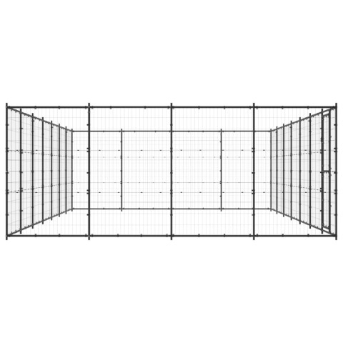 Chenil extérieur cage enclos parc animaux chien d'extérieur pour chiens acier 33,88 m²  02_0000370